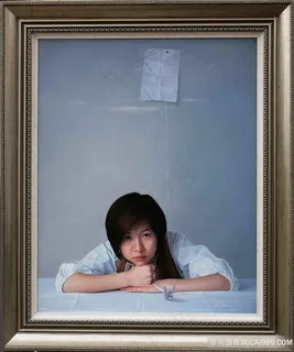 女性肖像挂画油画图片