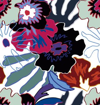 花卉唯美手绘花朵面料纹理手机壳布料面料印花服装矢量图案素材