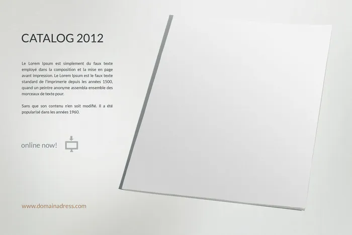 简约画册样机psd模版下载