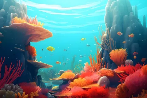 海洋生物海面阳光