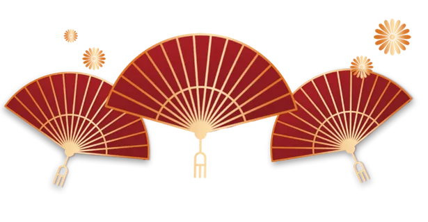 红色扇子折扇中国风扇子