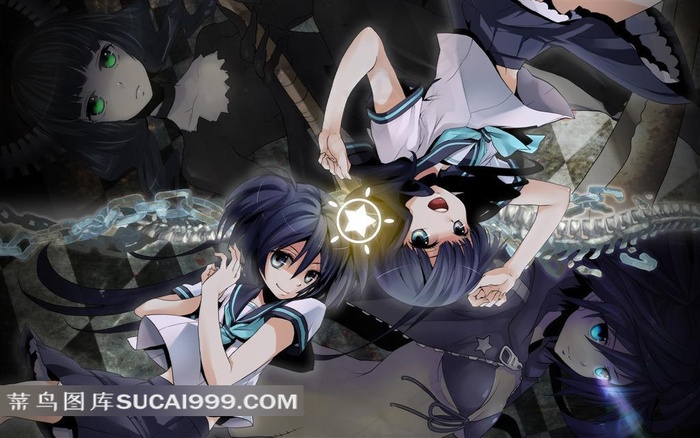 黑岩射手拿魔法棒的动漫美少女