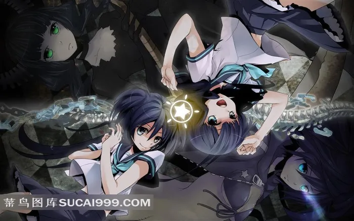 黑岩射手拿魔法棒的动漫美少女