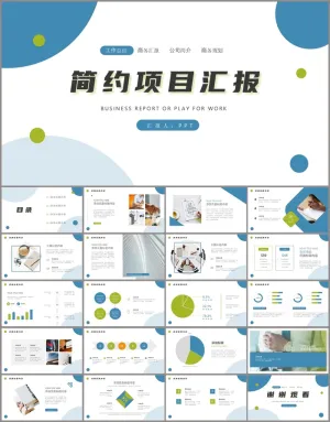 简约清新项目汇报PPT模板