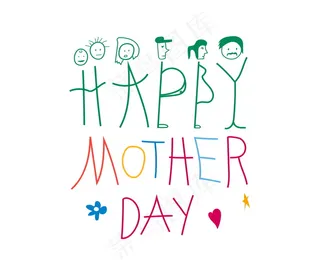 母亲节快乐英文字图片