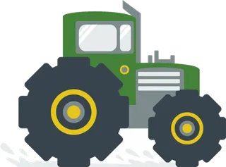 绿色农用车卡通素材现代农业