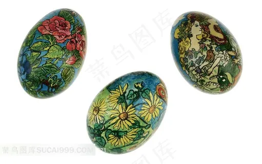 手绘精美彩蛋素材