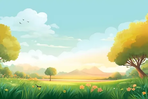 绿色清新户外草地背景