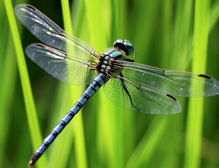 草丛的蜻蜓绿意摄影图背景