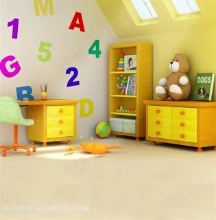 儿童摄影背景图片卡通小屋