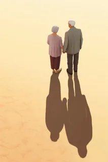 老人复古背影背景