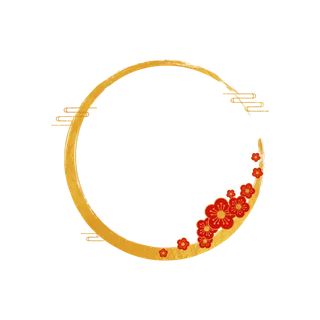 中国风中式传统祥云图案国潮古风边框云纹装饰元素PNG免抠素材图