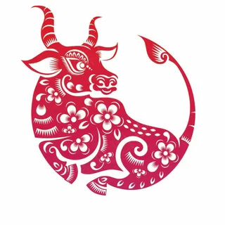 牛剪纸 剪纸风元素