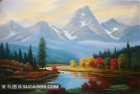 山水风景绘画艺术图片