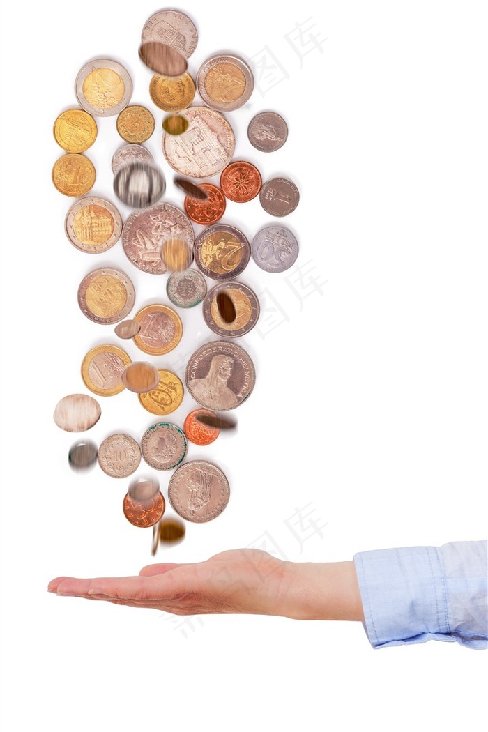 飘洒的硬币金币
