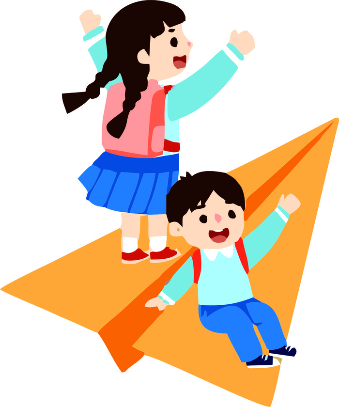 小学生卡通纸飞机cdr矢量模版下载