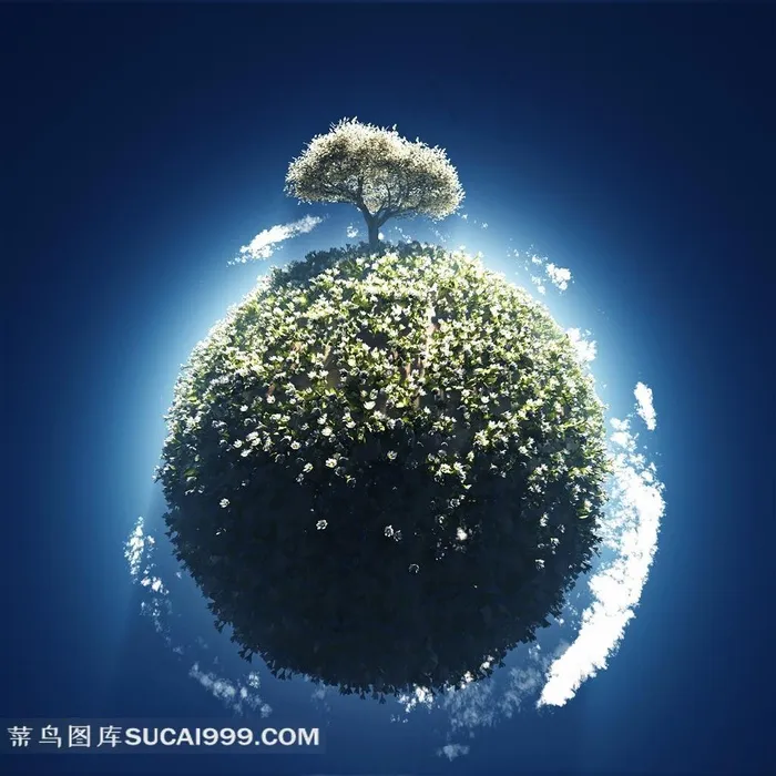 绿色世界极坐标高清图片