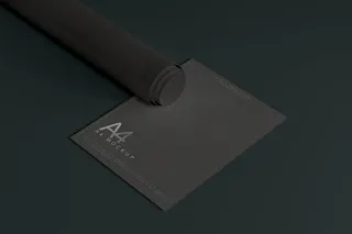 高端暗黑文具类文创VI样机模板