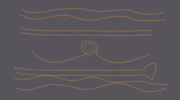 各种形状的金链子素材