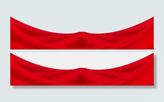 红色丝绸布免扣装饰