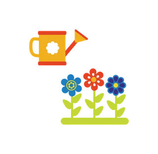 浇花免扣矢量透明图 