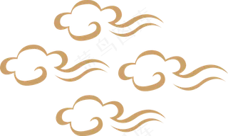 中式传统祥云中国风古典水纹吉祥图案免抠