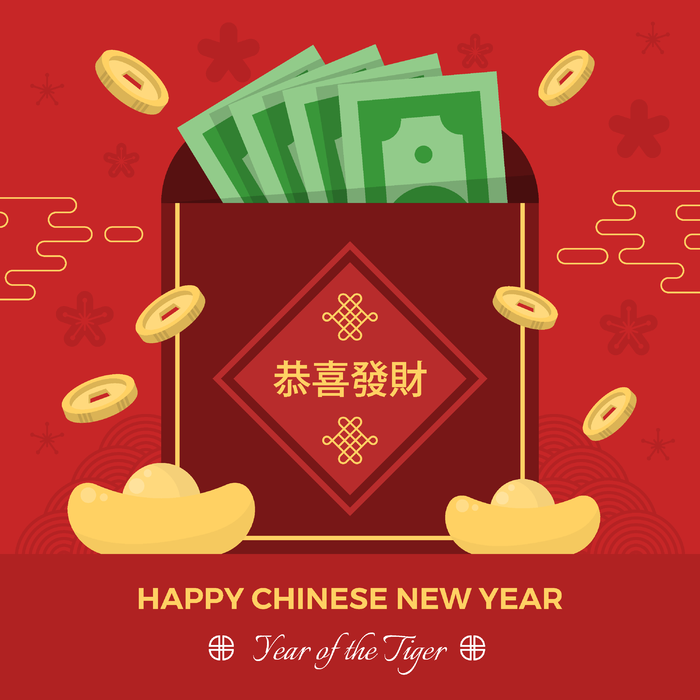 新年海报贺卡红包背景ai矢量模版下载
