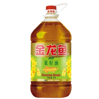 金龙鱼菜籽油5升 (4)超市商品白底图免抠实物摄影png格式图片透明底