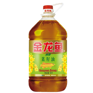 金龙鱼菜籽油5升 (4)超市商品白底图免抠实物摄影png格式图片透明底