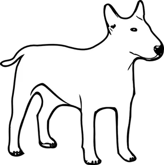 线条小狗牛头梗