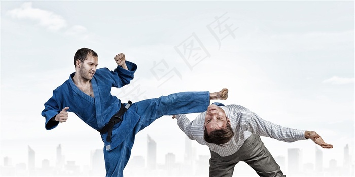 对打的跆拳道训练