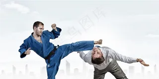 对打的跆拳道训练