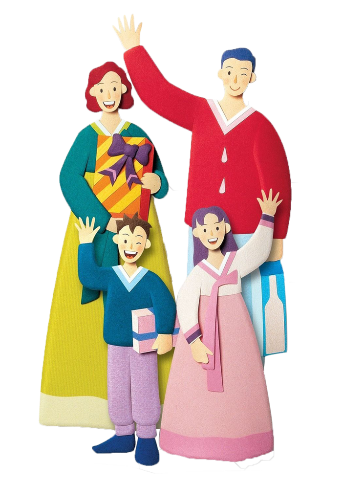 一家四口人