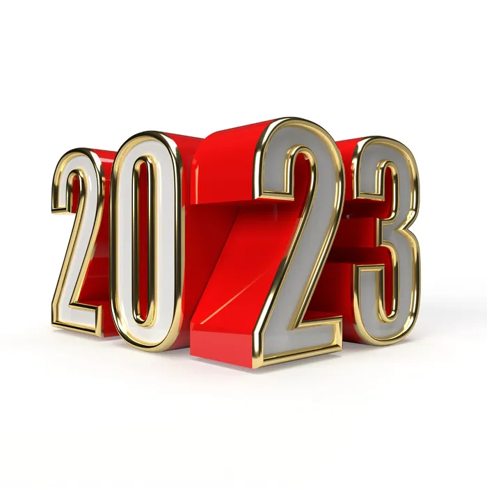 金红色2023数字免抠素材psd模版下载