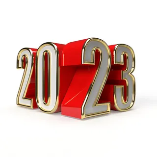 金红色2023数字免抠素材