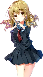 百褶裙女孩卡通素材素材