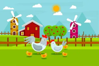 卡通可爱矢量小鸡