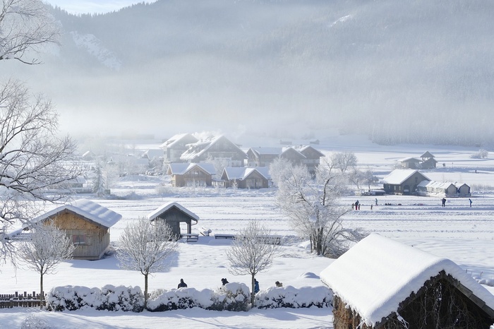 冬天白雪背景风景