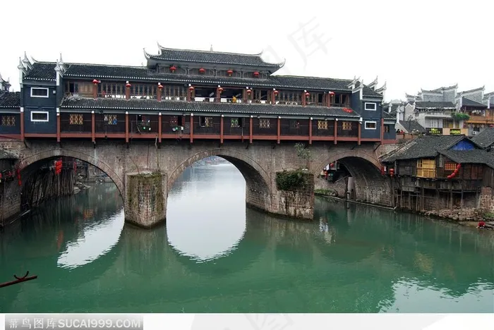 湖南凤凰古城虹桥风雨楼图片