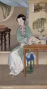 高清古代雍正十二美人图绘画图片