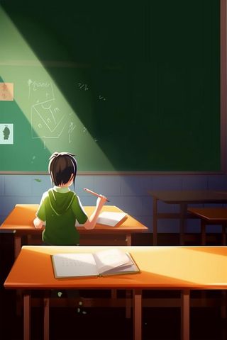 课室学习手绘海报背景