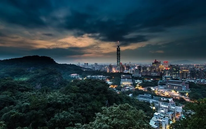 *城市夜景与自然风景素材
