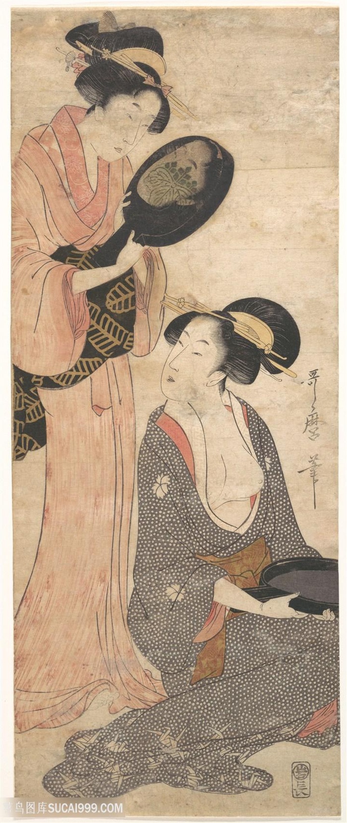 喜多川歌磨唯美日系美女装饰画