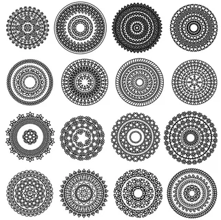 圆形装饰花纹图片