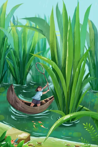 谷雨二十四节气海报设计