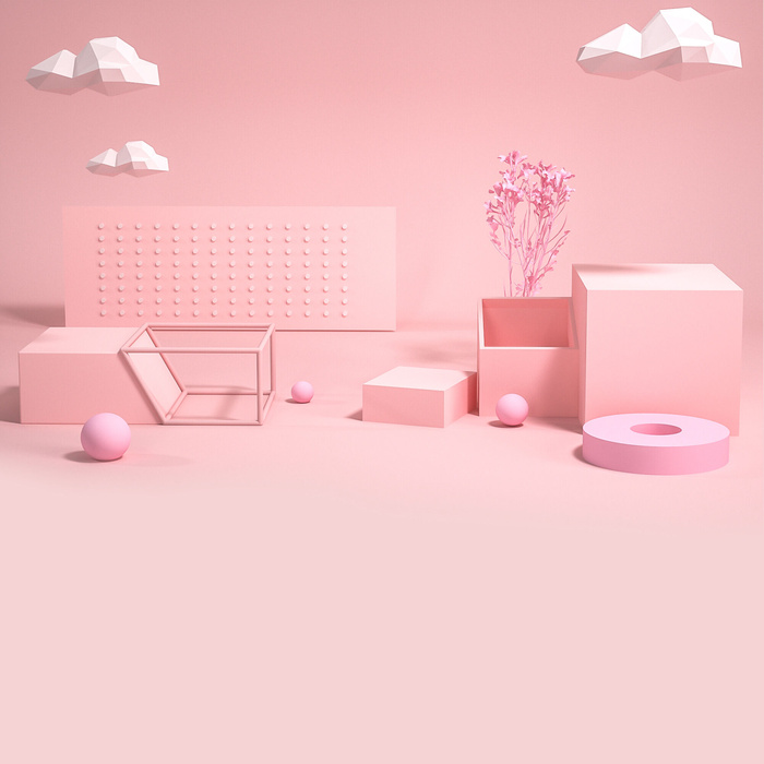 立体C4D场景电商首页主图直通车促销banner海报背景PSD素材