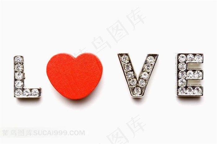 情人节图片LOVE钻石字母