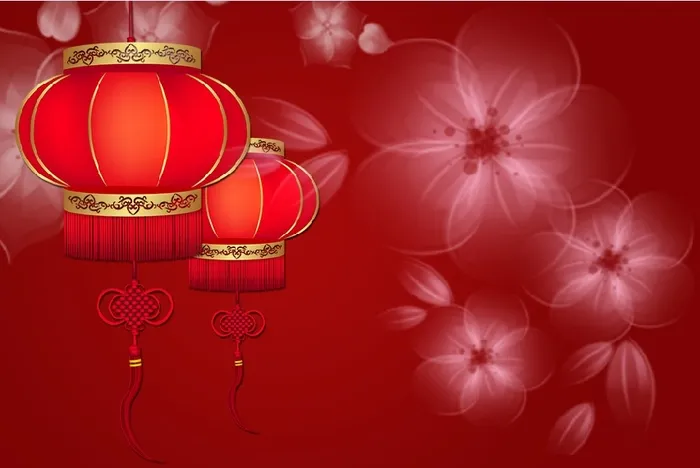 设计新年红色卡片psd模版下载