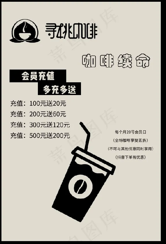 咖啡点海报psd模版下载