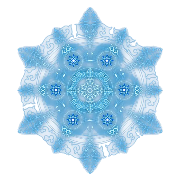 蓝色线条雪花图案
